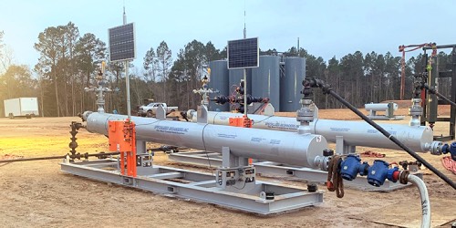 natural gas desander unit using massload custom tank load cell weigh system