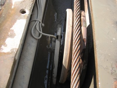 Custom load pin for cable ferry