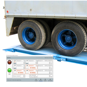 Massload Wireless Axle pad to Wireless Base Station to Massload Advanced Weigh Scale Software (MAWS)