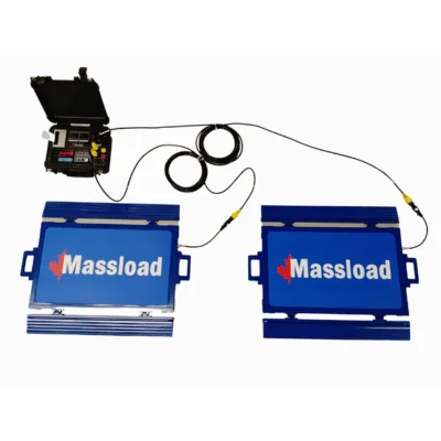 Ultraslim wheel load scale used for portable truck weighing in agricultural operations